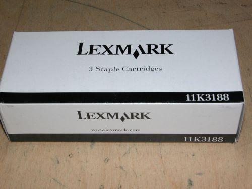 Box of 3 lexmark 11k3188  staple cartridges total 15000 staples for c750, c910 for sale