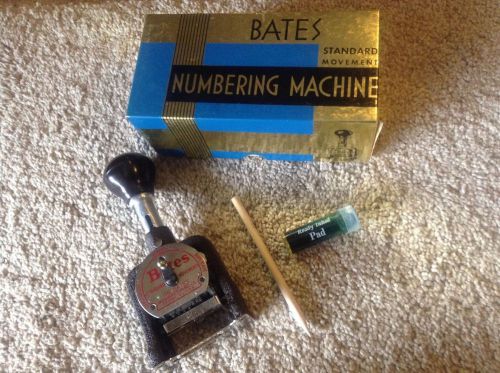 New vintage new in box bates numbering machine standard multiple movement for sale