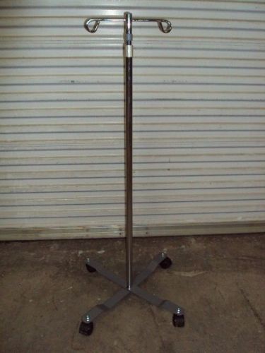 Frontier medical products iv stand rolling wheels 2 hooks item 300-2003p for sale