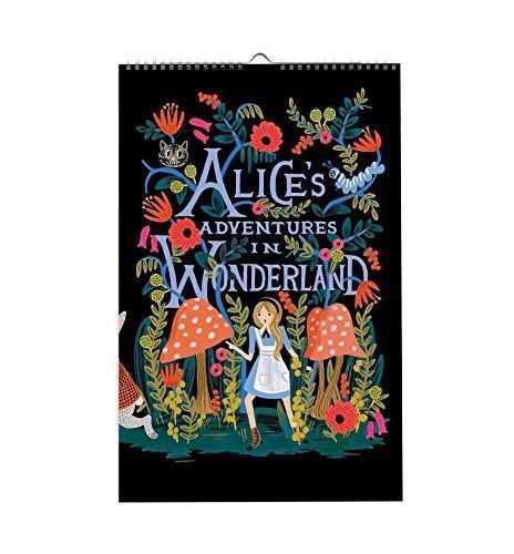 Rifle Paper Co. Wall Calendar 2016 - 12 Month Calendar Large Alice&#039;s Adventures