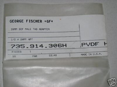NEW GEORG FISCHER+GF 735 914 306 MALE ADAPTER 1/2&#034;