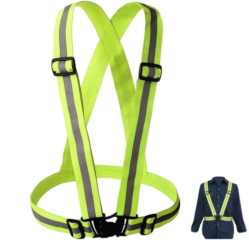 PC Adjustable Safety Security High Visibility Reflective Vest Stripe Belt Jacket