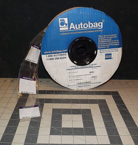 Autobag Roll of 3250 Auto bags Poly Bags Clear/Purple &#034;2.5x3.75&#034; Plastic New