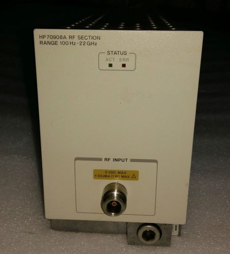 Agilent / hp 70908a rf section plug in module 100 khz to 22 ghz for sale