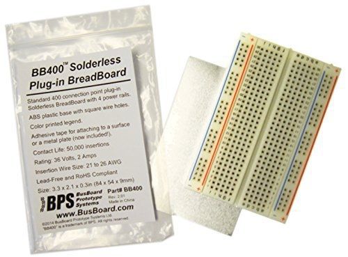 Busboard prototype systems bb400 solderless plug-in breadboard, 400 tie-points, for sale