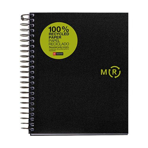Miquelrius 8.25 x 11.75 a4 recycled wirebound notebook 4-subject graph paper ... for sale