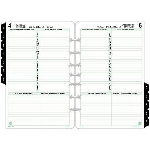 Day-timer daily planner refill 2016, one page per day, classic, desk size, 5.... for sale