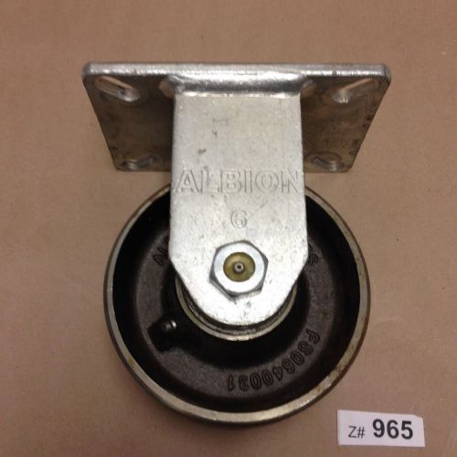 Albion 90FS06401R Rigid Plate Caster 6&#034; x 2-1/2&#034; Forged Steel Wheel, 3500 lb Cap