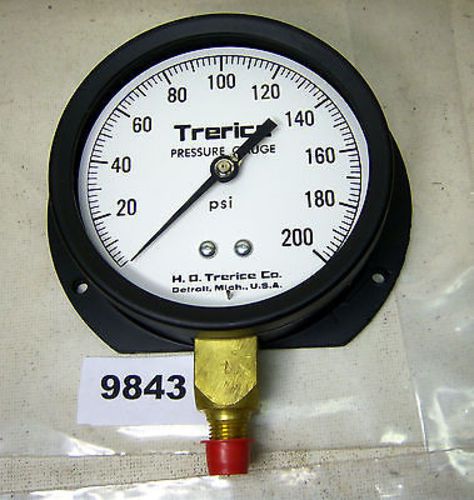 (9843) Trerice Pressure Gauge 1/4&#034; NPT 52-2216 BLACK