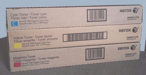 GENUINE Xerox C75 toners - CYAN-MAGENTA-YELLOW
