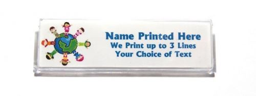 Kids World Custom Name Tag Badge ID Pin Magnet for Teachers Daycare Childcare