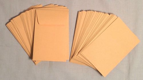 50 Coin Envelopes #1 Manila 2.25 x 3.5 inches Gummed Flap NEW