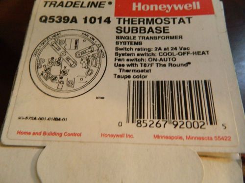 Honeywell Thermostat SubBase Q539A 1014