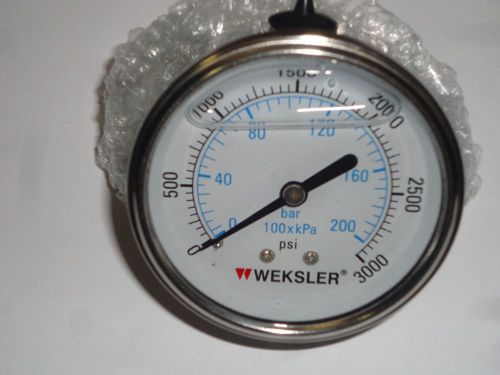 Nib weksler by12ypp4cw 2 1/2&#034; 3000psi gauge for sale