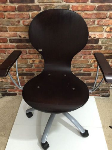 EQ3 Office Chair Modern Espresso Steel Wood