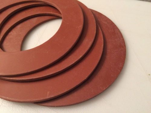 Red Rubber SBR Gasket 1/8&#034; thick  1 5/16&#034; OD X 7/8&#034; ID Gasket 15 Pcs
