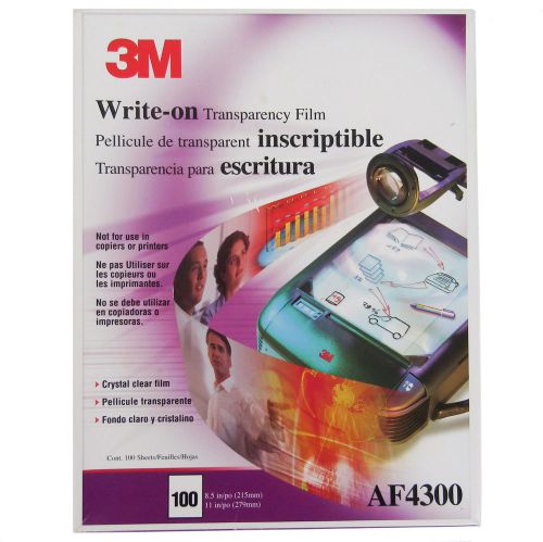 3M AF4300 Write-On Transparency Film 8.5&#034; x 11&#034; 95 Count in box