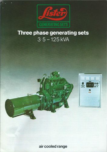 Equipment Brochure - Lister - 3 Phase Generating Sets - 1979 - 2 items (E3009)