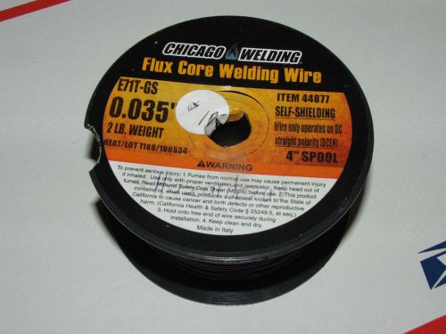 Chicago Welding Flux Core Welding wire, 2 lbs; 0.035&#034;; NEW 4&#034; Roll;  FAST S&amp;H