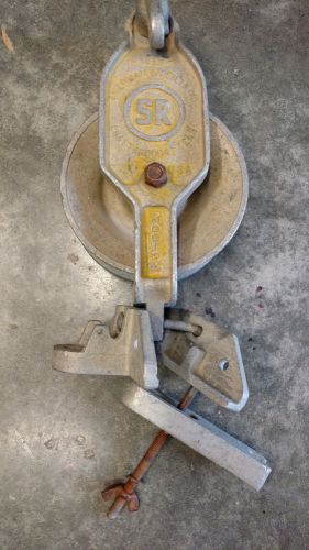 Sherman &amp; reilly lineman block pulley xs-100-a made in chatanooga tenn. usa used for sale