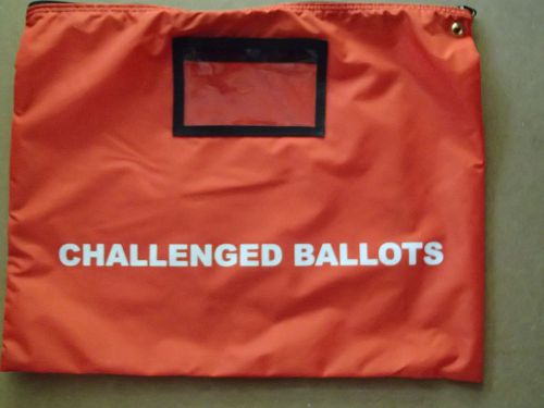 5 TRANSFER LOCK BAGS 17&#034; X 14&#034; ULTI PURPOSE DELIVERY BAGS &#034;CHALLENGED BALLOT&#034;
