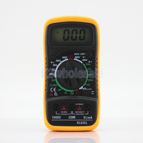 XL-830L Handheld Digital Multimeter Ammeter Voltmeter DC AC-Yellow