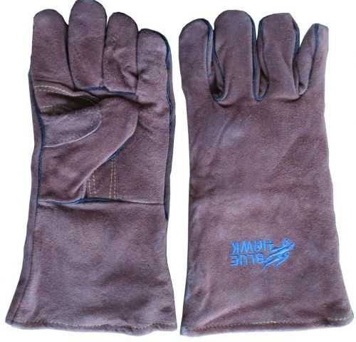 Brown Leather Welding Metal Working Proctection Gloves New Free Shipping
