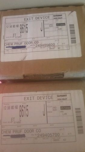 2 Sargent Panic Bar Exit Device 8615 J - Right &amp; Left Handed- New in Box