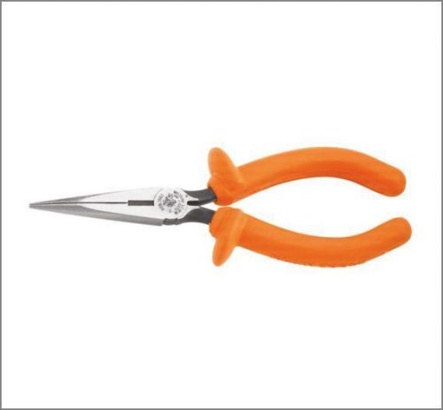 Klein Tools D203-7-INS 7-1/8 in. Insulated Side-Cutting Long-Nose Pliers Needle