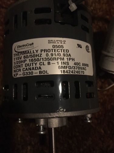 ELECTROCRAFT 0505 115v .93a 1/20 Hp 1350 Rpm Motor NEW Electric