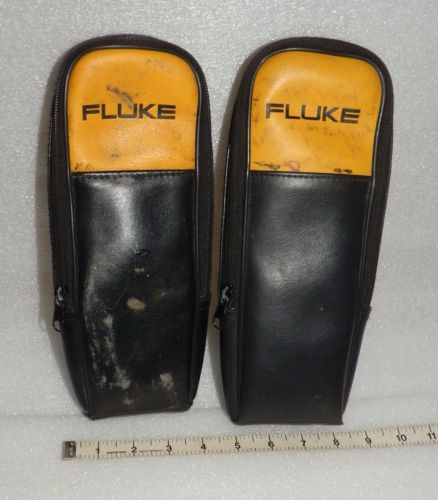(2) two empty electric meter cases fluke clamp meter size some scuffs &amp; writing