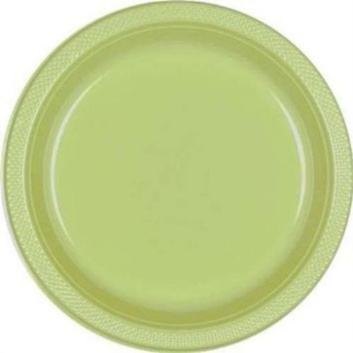 9-IN PLASTIC PLATES LEAF GREEN 20 COUNT