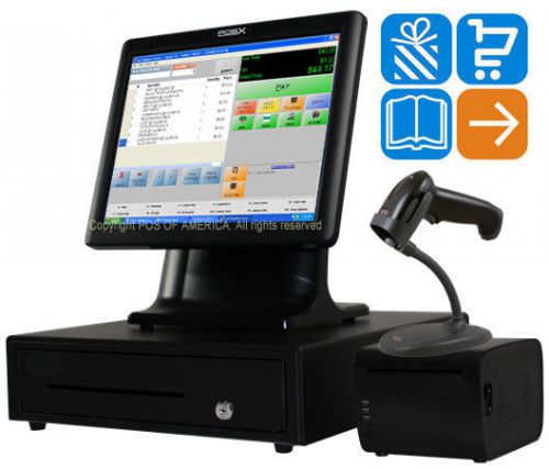 pcAmerica CRE RETAIL LIQUOR STORE ALL-IN-ONE COMPLETE POS SYSTEM STATION NEW