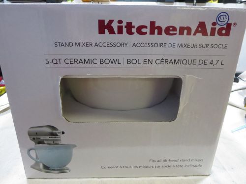 KitchenAid 5-qt. Ceramic Mixing Bowl, White Chocolate, New in box