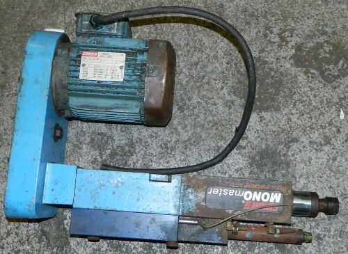 Suhner monomaster drilling unit w/ 1 hp suhner ac drive motor, 230/460 v, used for sale