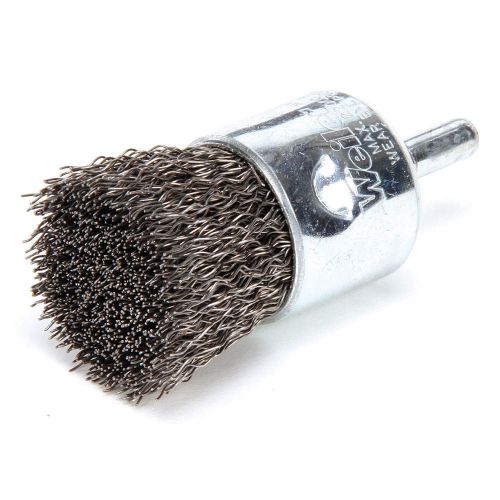 Weiler Wire End Brush, Crimped Wire, 1&#034; Diameter, NEW, FREE SHIPPING, $DC$