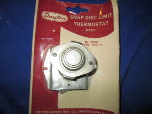 Dayton Snap Disc Limit Thermostat 2E366 OPEN 190 CLOSE 170 degrees surplus fan