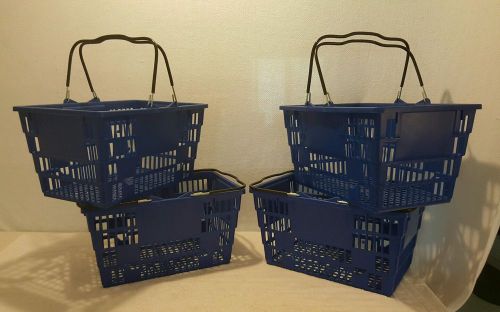 Jumbo Plastic Shopping Basket ~ Set of 4 ~ Never Used ~ 18&#034;x10&#034;x12&#034; !!!!