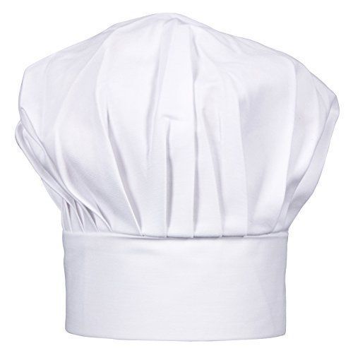 Modern Lightweight Poly Cotton Kitchen Ware Cooking White Chef Works Chef Hat,
