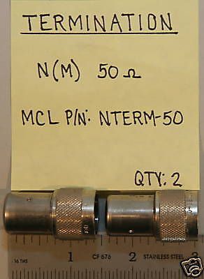 (2) N(Male) 50 Ohm Terminations MCL NTERM-50