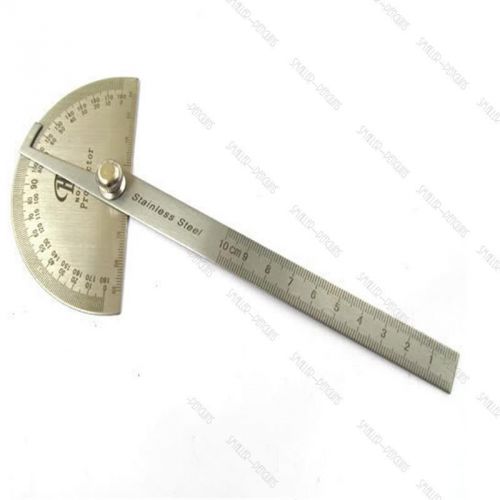 New Economic Stainless Steel Round Rotary Protractor Angle Ruler Measuring Tool