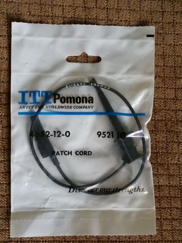 Itt pomona 4652-12-0 patch cord for sale