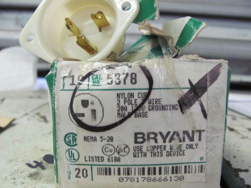 BRYANT 5378 - FLANGED-INLET, 20A 125V, 5-20P 10pc