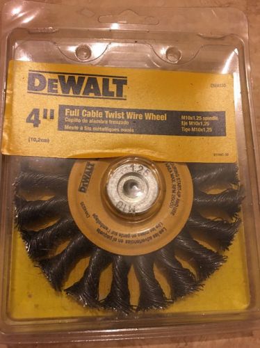 Dewalt dw4935 4-inch carbon cable twist wire wheel m10 x 1.25 for sale