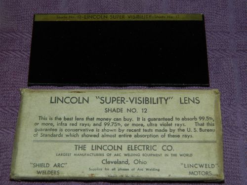 Lincoln Welding Filter Plate # 12 Super  Visibility