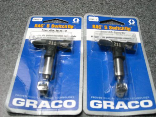 Graco 286211 RAC 5 Reversible Switch Tip for Airless Paint Spray Guns. Lot 0f 2