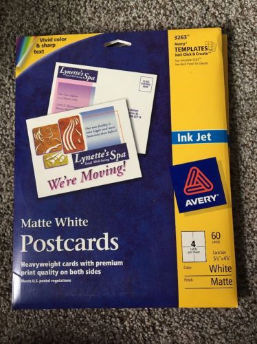 Avery Matte White Postcards