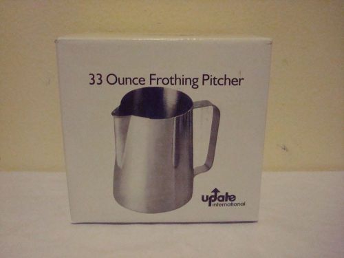 BRAND NEW Update International 33 Ounce Stainless Steel FROTHING PITCHER #EP-33