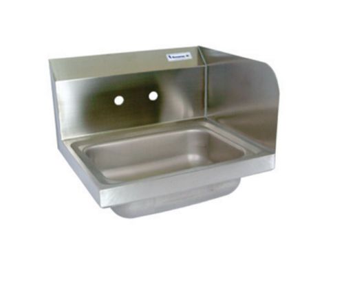 14&#034; x 10&#034; stainless steel hand sink, 4&#034; w/ right side splash  bbkhs-w-1410-rs for sale
