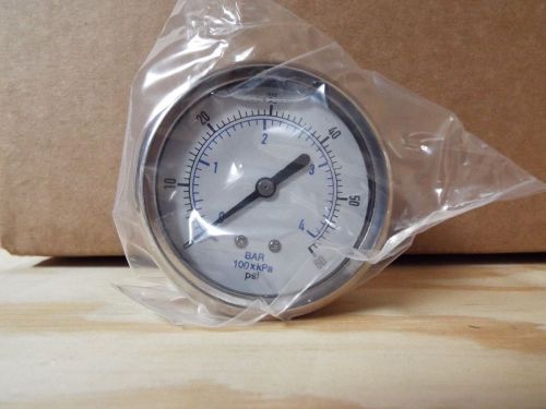 0-60 psi/bar 2.5&#034; stainless brass center back mount pressure gauge for sale